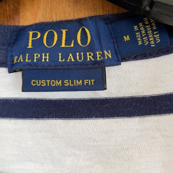 Polo Ralph Lauren Navy Blue Stripped Shirt - Picture 4 of 4